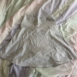 White athletic skort